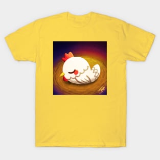 Resting White Hen T-Shirt